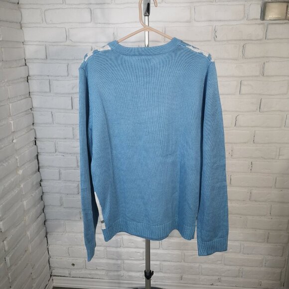 Canadian Tire Ladies One Size Blue & White Winter Themed Sweater - Picture 2 of 8